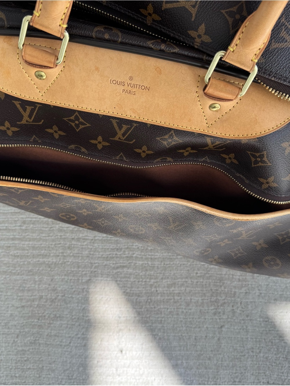 Louis Vuitton Monogram Canvas Travel Duffel in Brown and Tan - Picture 11 of 11